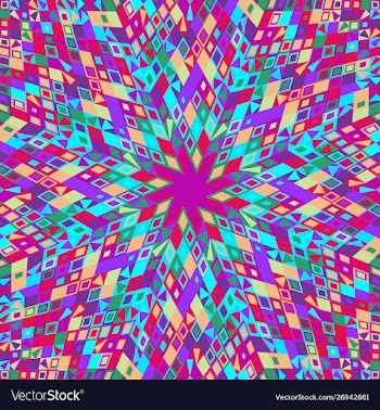 Colorful abstract geometrical round pattern vector image