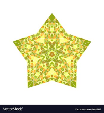 Colorful abstract geometrical tiled mosaic star vector image