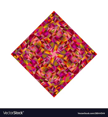 Colorful abstract geometrical tiled mosaic vector image