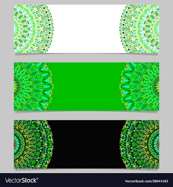 Colorful abstract horizontal floral mandala vector image