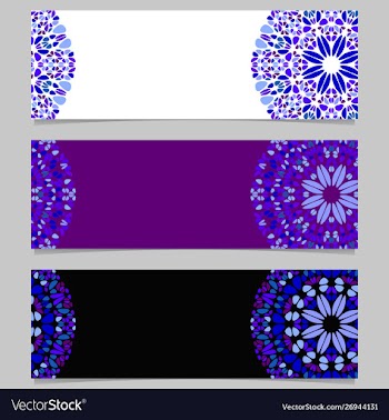 Colorful abstract horizontal gravel mandala vector image