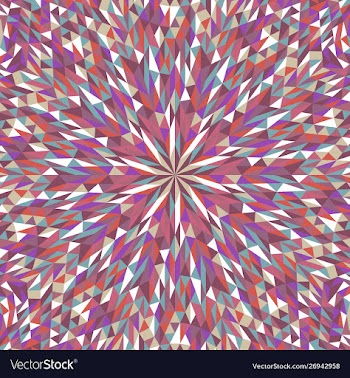 Colorful abstract hypnotic round tiled pattern vector image