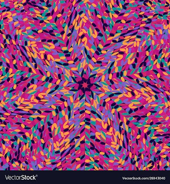 Colorful abstract hypnotic round tiled pattern vector image