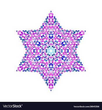 Colorful abstract isolated floral mosaic ornament vector image