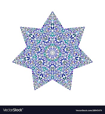 Colorful abstract isolated floral star logo vector image