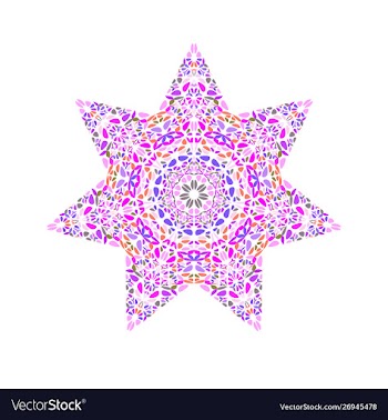 Colorful abstract isolated floral star symbol vector image