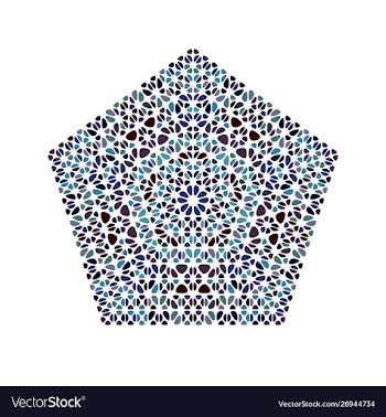Colorful abstract isolated geometrical floral vector image