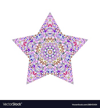 Colorful abstract isolated geometrical flower vector image