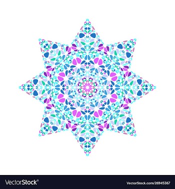 Colorful abstract isolated geometrical stone vector image