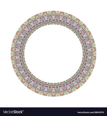 Colorful abstract isolated geometrical tiled vector image