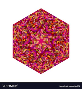 Colorful abstract isolated mosaic polygon symbol vector image