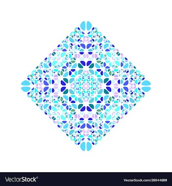 Colorful abstract isolated stone ornament square vector image