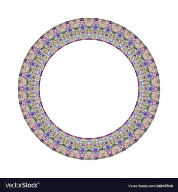Colorful abstract isolated tiled mosaic circle vector image