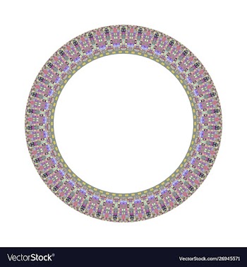 Colorful abstract isolated tiled mosaic circular vector image
