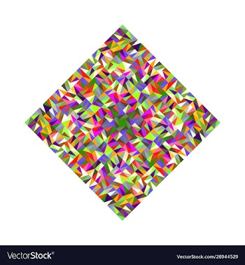 Colorful abstract isolated tiled mosaic polygon vector image