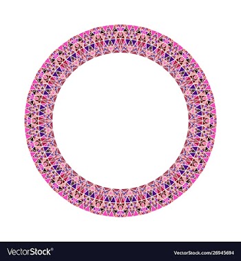 Colorful abstract mosaic circle frame - circular vector image