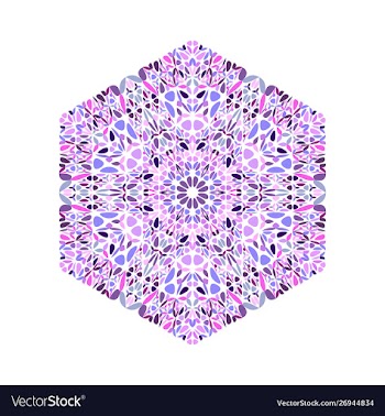 Colorful abstract ornate geometrical flower vector image