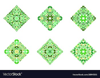 Colorful abstract ornate geometrical flower vector image