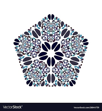 Colorful abstract ornate geometrical gravel vector image