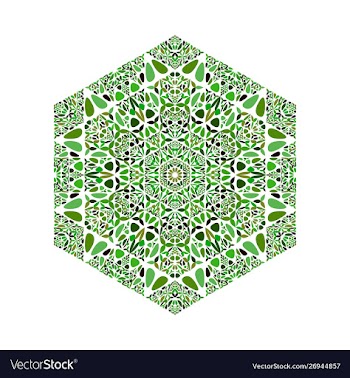 Colorful abstract ornate isolated floral mosaic vector image