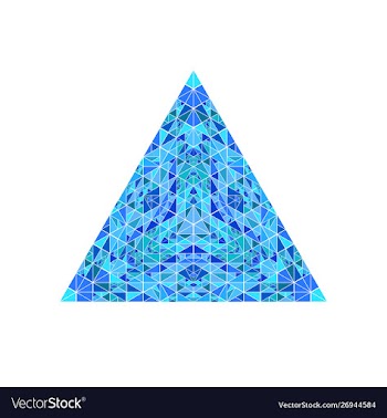 Colorful abstract ornate isolated mosaic pyramid vector image