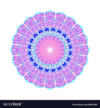Colorful abstract ornate triangle tile ornament vector image