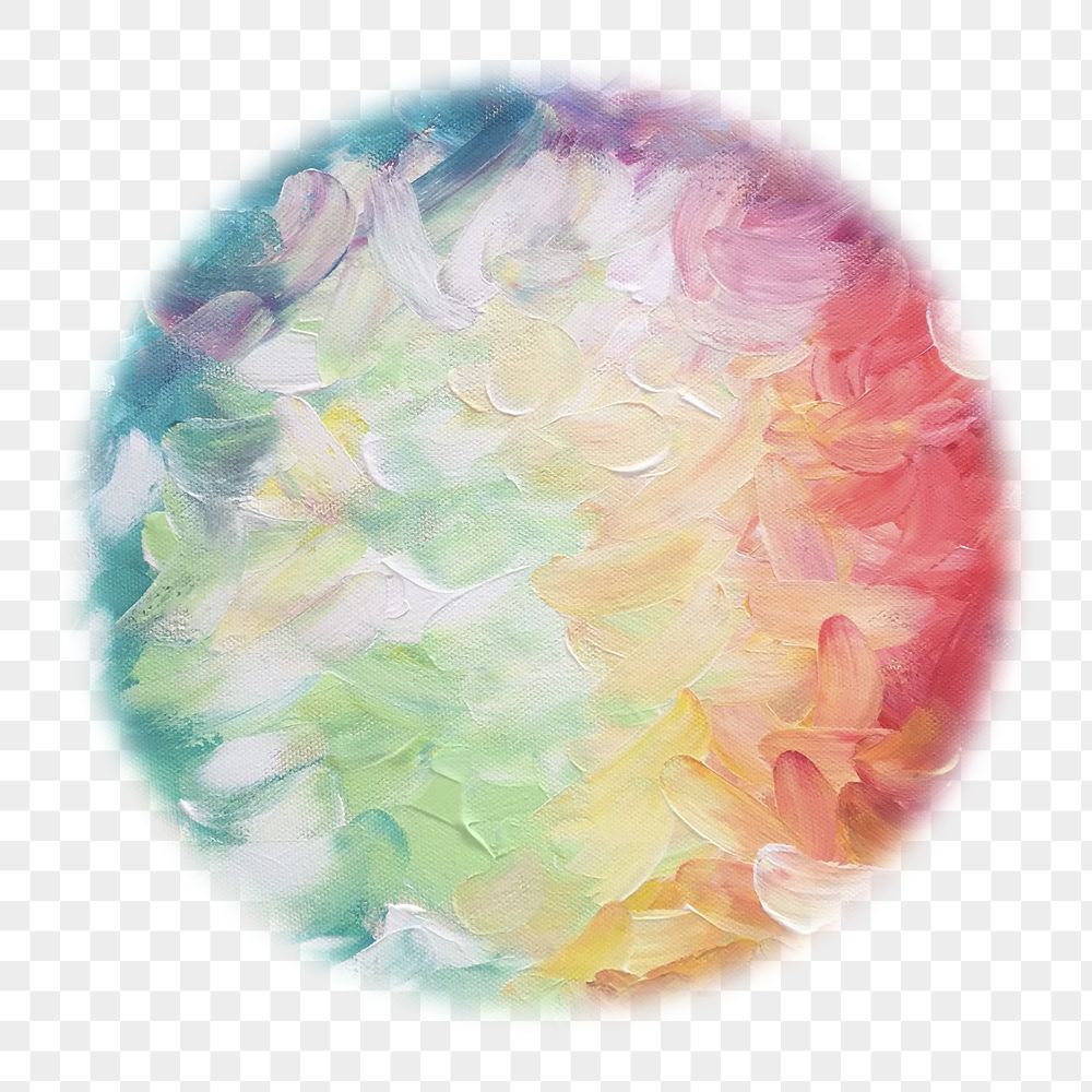Colorful abstract png painting badge | Free PNG - rawpixel