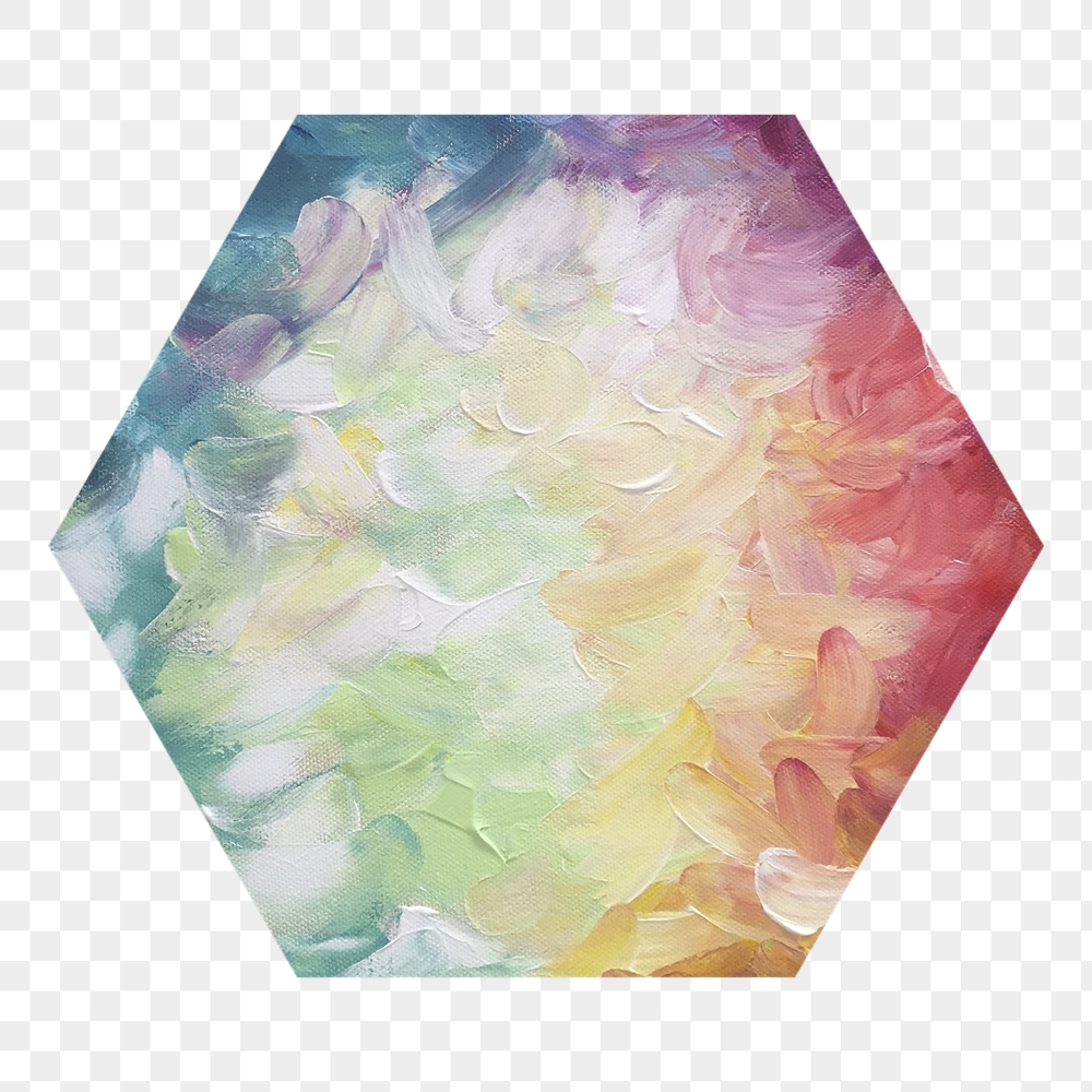 Colorful abstract png painting badge | Free PNG - rawpixel