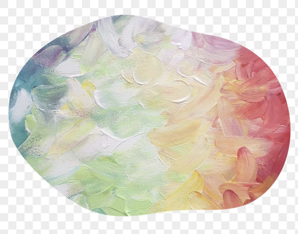 Colorful abstract png painting badge | Free PNG - rawpixel