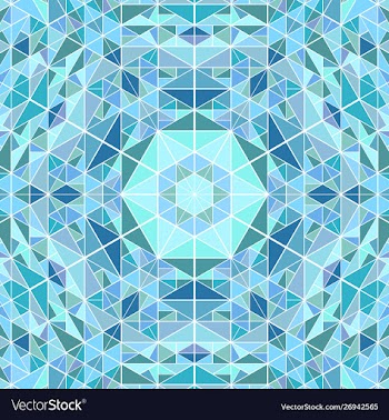 Colorful abstract polygonal round triangle mosaic vector image