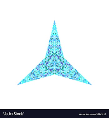 Colorful abstract polygonal triangle ornament vector image