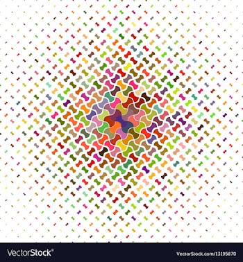 Colorful abstract puzzle pattern background vector image