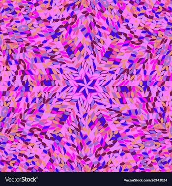 Colorful abstract radial mosaic pattern vector image