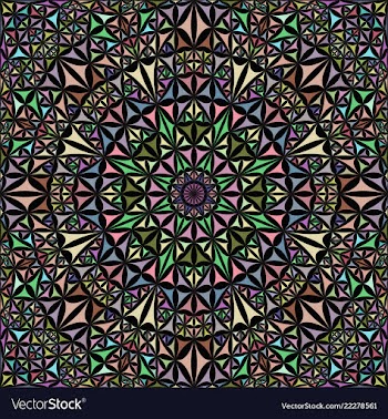 Colorful abstract repeating curved triangle vector image