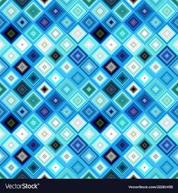 Colorful abstract repeating diagonal square vector image