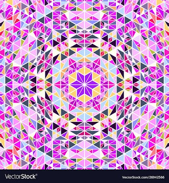 Colorful abstract round tiled triangle mosaic vector image