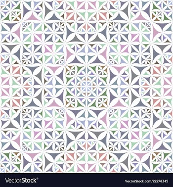 Colorful abstract seamless curved triangle mosaic vector image