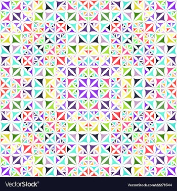 Colorful abstract seamless curved triangle vector image
