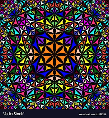 Colorful abstract seamless curved triangle vector image