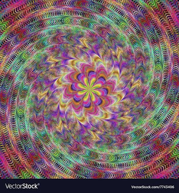 Colorful abstract spiral fractal design vector image