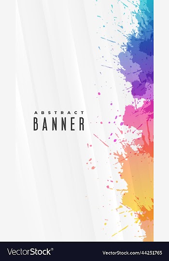 colorful abstract splatter vertical banners