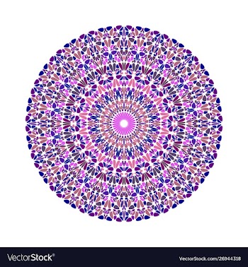 Colorful abstract stone pattern mandala - ornate vector image