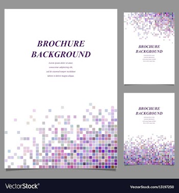 Colorful abstract tile mosaic brochure template vector image