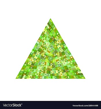 Colorful abstract tiled mosaic polygon logo vector image