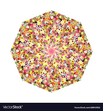 Colorful abstract tiled mosaic polygon logo vector image