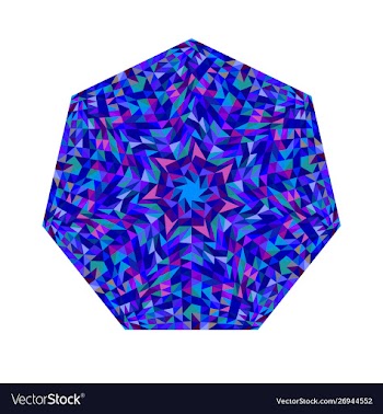 Colorful abstract tiled mosaic polygon symbol vector image