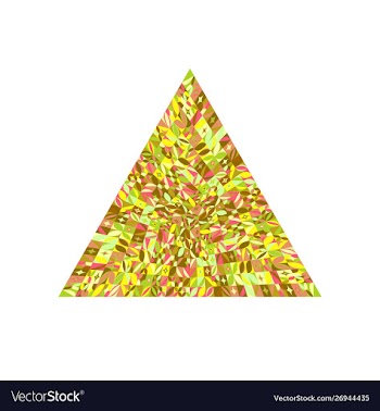 Colorful abstract tiled mosaic pyramid symbol vector image