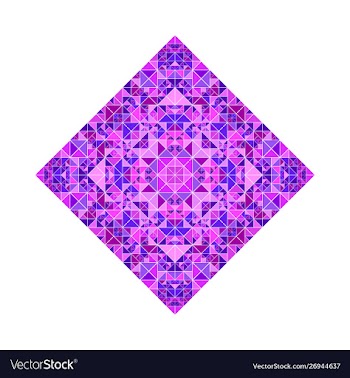 Colorful abstract triangle mosaic diagonal square vector image