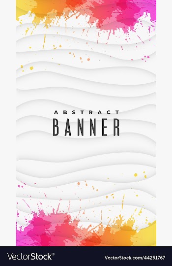 colorful abstract wave splash vertical banner