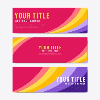 Colorful and abstract banner design templates | Free stock vector - 495418